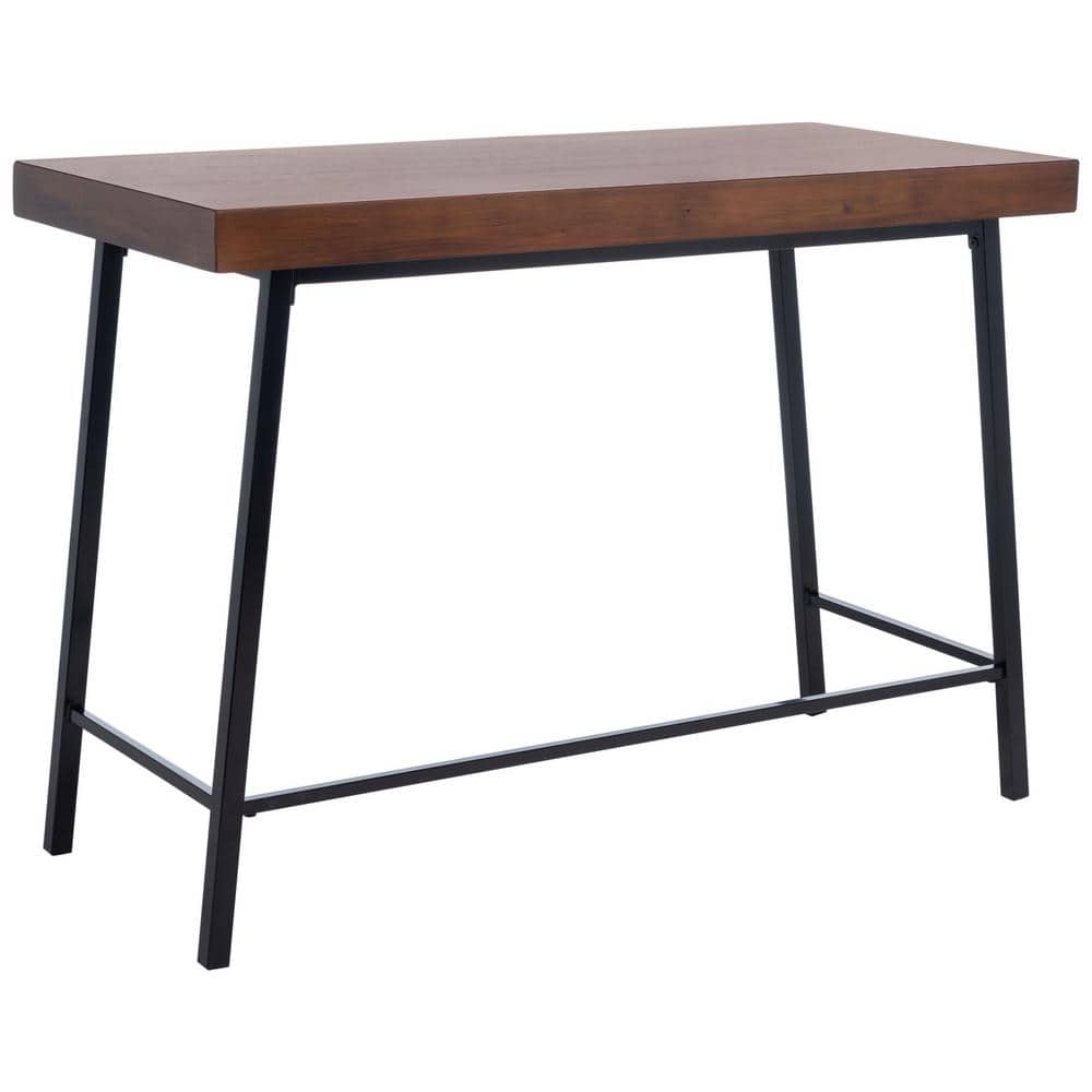 Bernhart 46" Walnut and Black Sawhorse Writing Desk