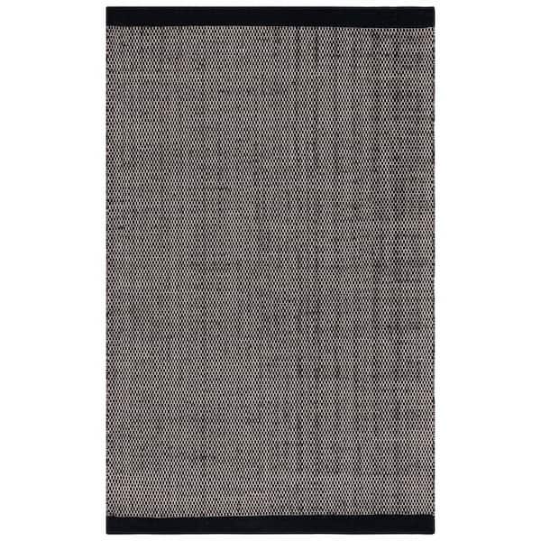 Vermont 2 ft. x 3 ft. Black Marle Solid Area Rug