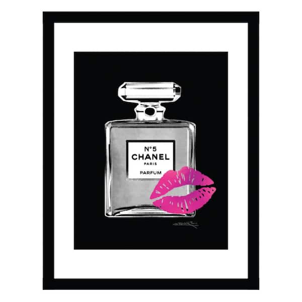 VENICE BEACH Collections Designer Fashion Glam Perfume Bottle by Fairchild Paris Framed Graphic Print Abstract Poster Art Print 18 in. x 14 in.