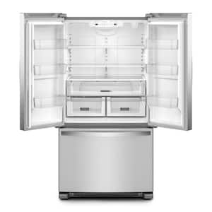 36 in. 25.2 cu. ft. Standard Depth French Door Refrigerator in Fingerprint Resistant Stainless Steel