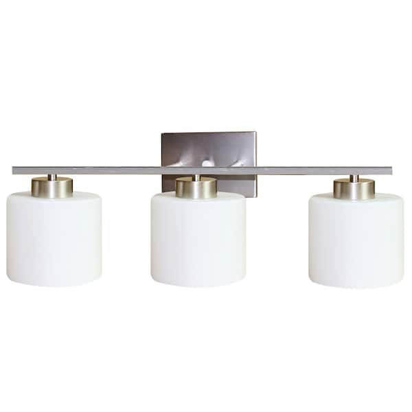 Unbranded Fulton 3-Light Nickel Bath Light