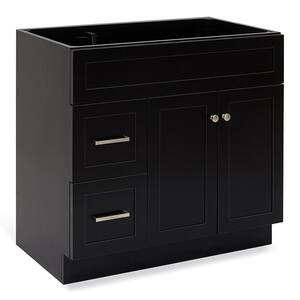 Hamlet 36 in. W x 21.5 in. D x 34.5 in. H Freestanding Bath Vanity Cabinet without Top in Black