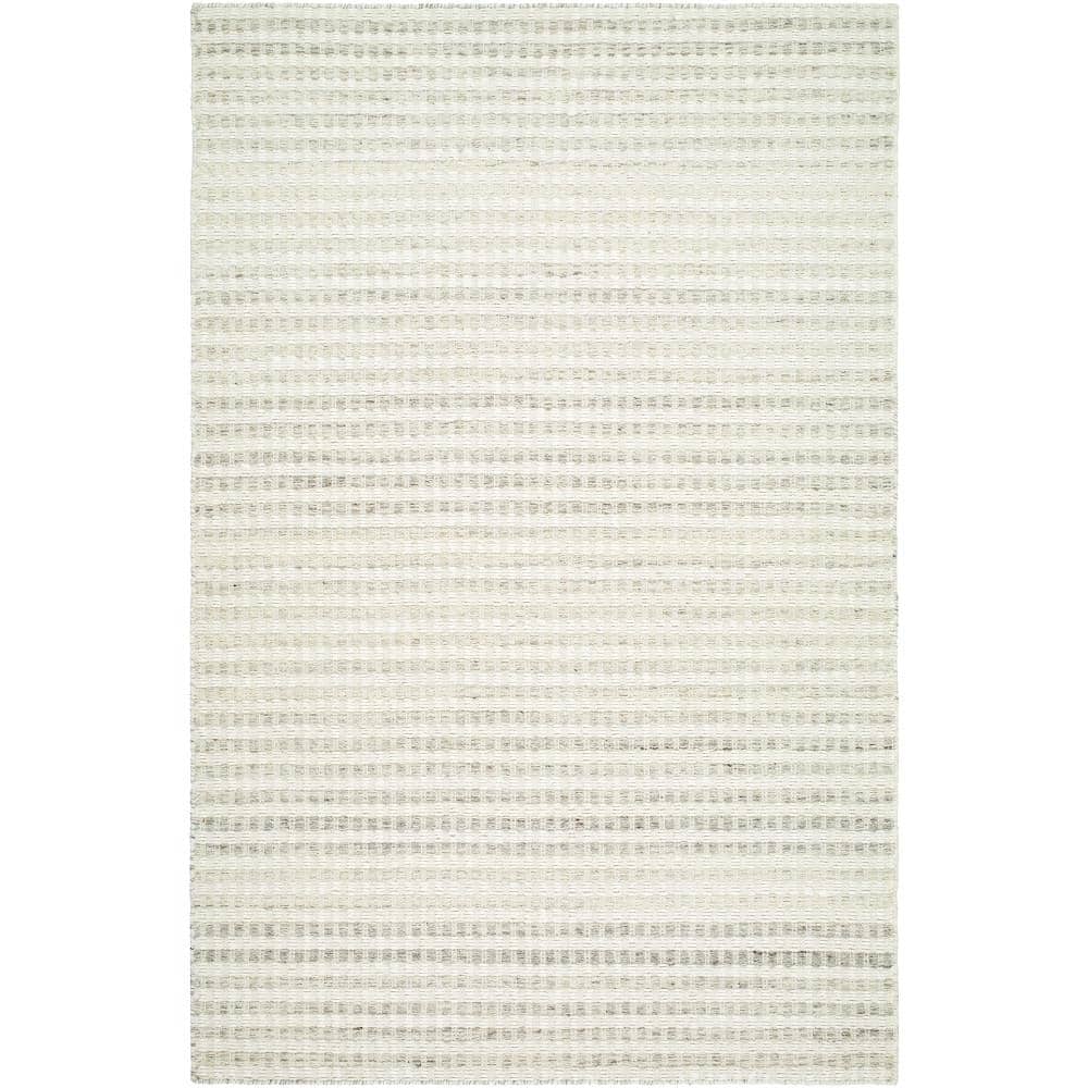 Livabliss Mardin Cream/Light Sage Striped 6 ft. x 9 ft. Indoor Area Rug ...
