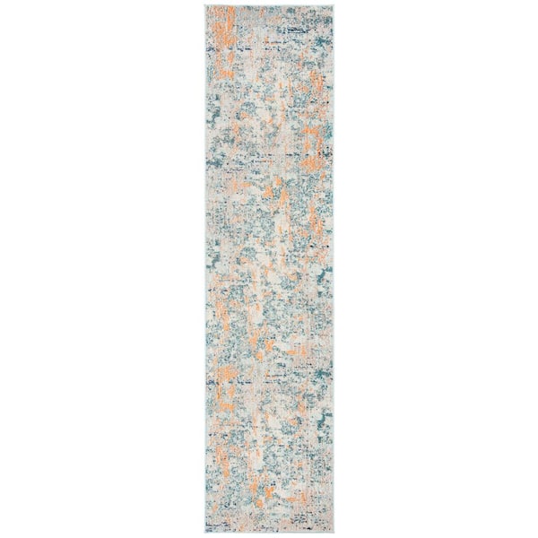 Madison Light Blue/Beige 2 ft. x 10 ft. Runner Rug