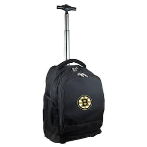 NHL Boston Bruins 19 in. Black Wheeled Premium Backpack