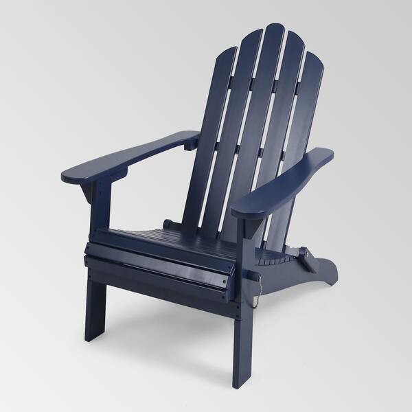 TIRAMISUBEST Blue Foldable Outdoor Wood Adirondack Chair