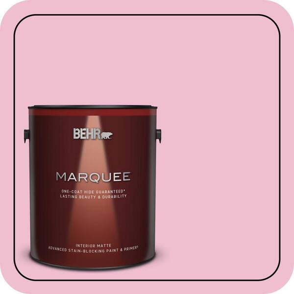 BEHR MARQUEE 1 gal. #100B-4 Pink Chintz Matte Interior Paint & Primer