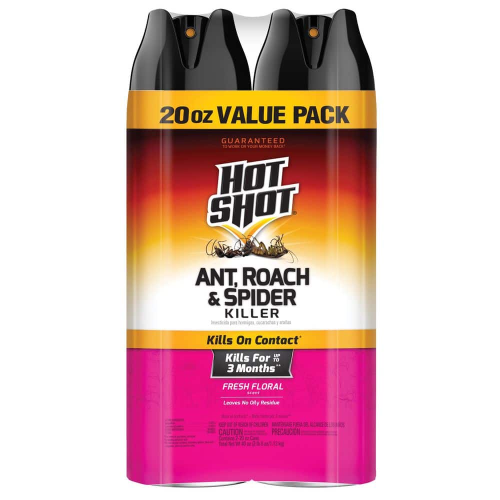 20 oz. Ready-to-Use Ant, Roach and Spider Insect Killer Aerosol Spray, Fresh Floral Scent (2-Pack) price history on PriceWatchPro