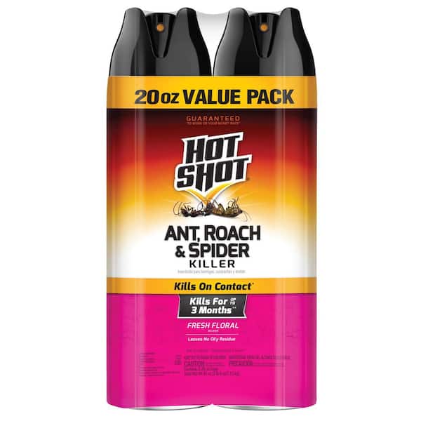 20 oz. Ready-to-Use Ant, Roach and Spider Insect Killer Aerosol Spray, Fresh Floral Scent (2-Pack)
