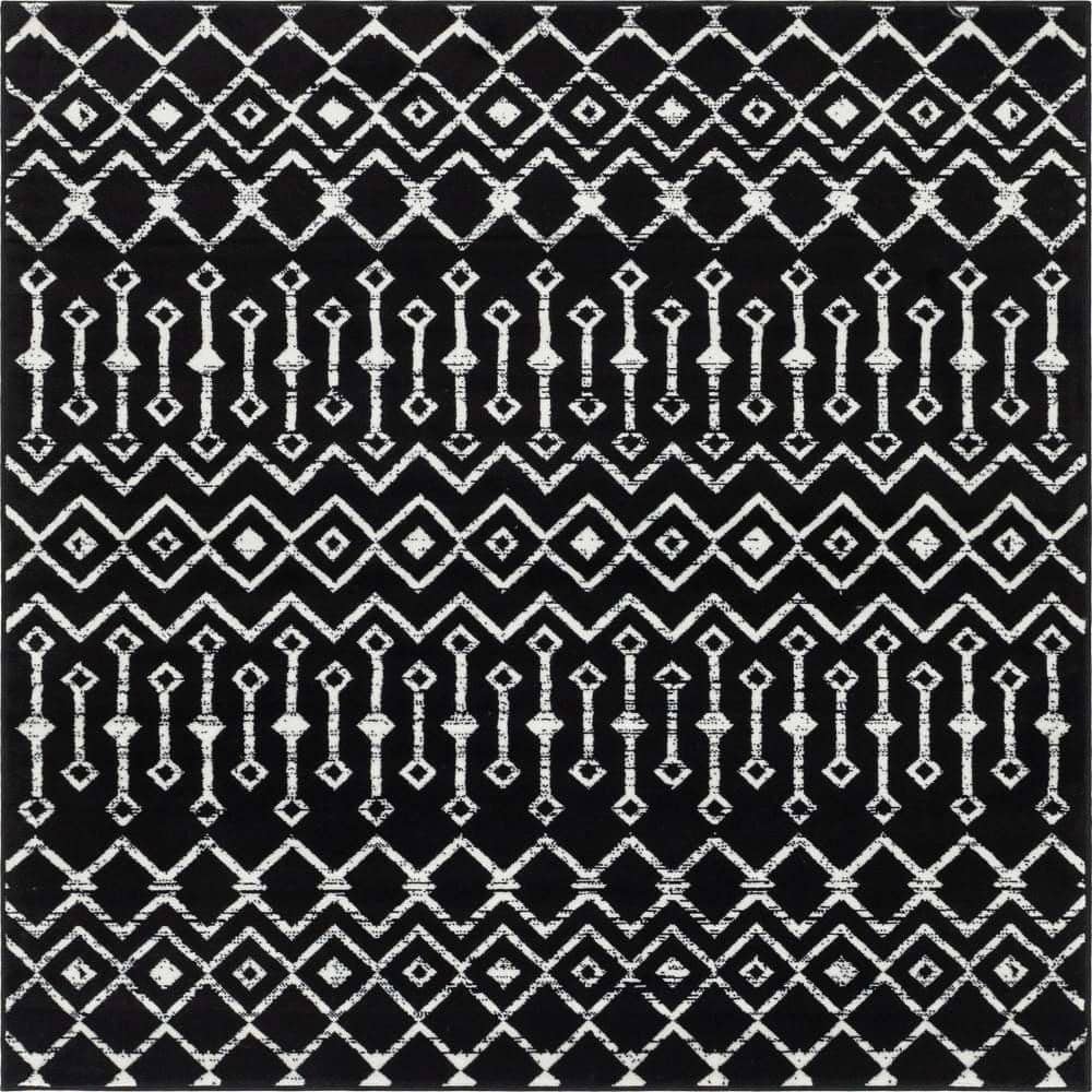 Moroccan Trellis Mamounia Black 6 ft. x 6 ft. Area Rug price history on PriceWatchPro