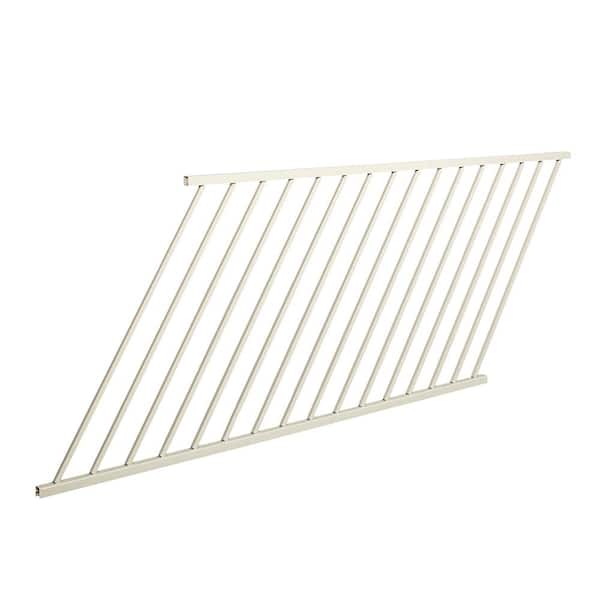 FORTRESS Al13 Home Traditional Railing 40 in. H x 6 ft. W Matte White Aluminum Adjustable Stair Railing Panel