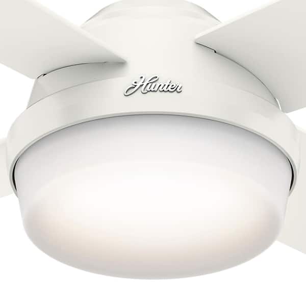 Hunter - Dempsey 44 in. LED Indoor Fresh White Ceiling Fan with Universal Remote