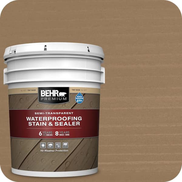 5 gal. #ST-365 Cape Cod Gray Semi-Transparent Waterproofing Exterior Wood Stain and Sealer