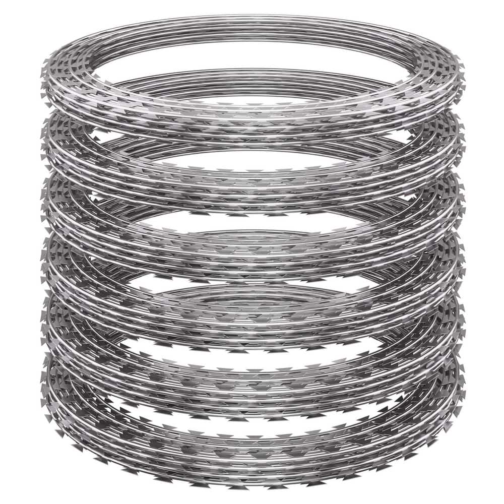 296 ft. Galvanized Steel Concertina Wire Fencing with Pliers Gloves for Garden Wall Farm Factory Back Yard Security price history on PriceWatchPro