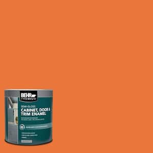 1 qt. #HDC-MD-27 Tart Orange Semi-Gloss Enamel Interior/Exterior Cabinet, Door & Trim Paint
