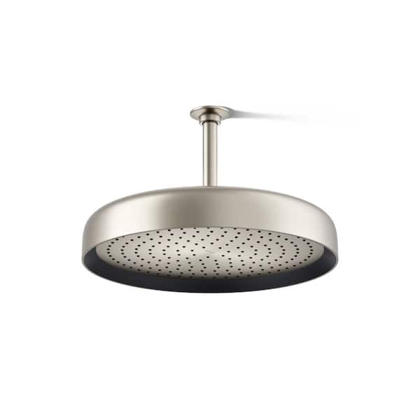 KOHLER Statement 1-Spray Patterns with 2.5 GPM 12 in. Wall Mount Fixed Shower Head in Vibrant Brushed Nickel