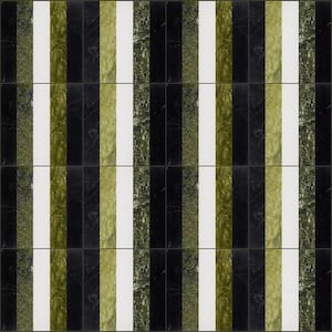 Elizabeth Sutton Bow Soul 12 in. x 12 in. Polished Marble Floor and Wall Mosaic Tile (1 sq. ft. / Sheet)