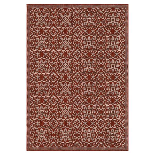 Eliza Red 10 ft. x 13 ft. Indoor/Outdoor Area Rug