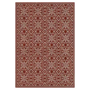 Eliza Red 10 ft. x 13 ft. Indoor/Outdoor Area Rug