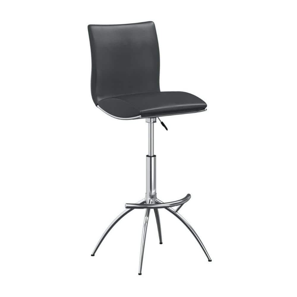 30.5 in. Gray and Chrome Low Back Metal Frame Bar Stool with Faux Leather Seat(Set of 2) price history on PriceWatchPro
