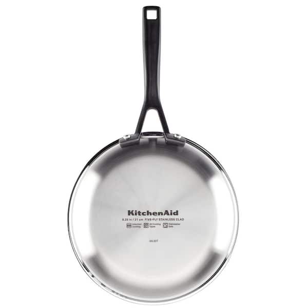 KitchenAid Stainless Steel Induction 10 Inch Stainless Frying Pan Skillet  black