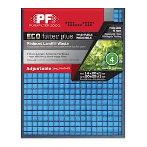 14 in. x 20 in. x 1 in. to 20 in. x 25 in. x 1 Adjustable ECO Washable Air Filter FPR4