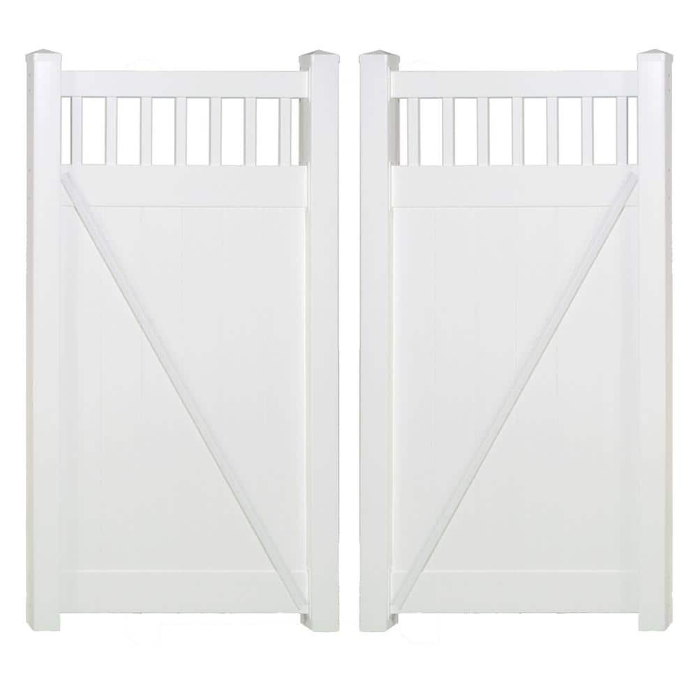 Calgary 10.8 ft. W x 6 ft. H White Vinyl Privacy Double Fence Gate Kit price history on PriceWatchPro