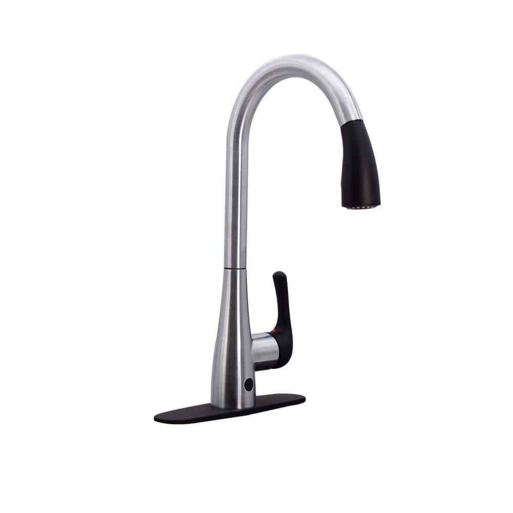 Stainless Steel Touchless Pull-Down Kitchen Faucet with Spray