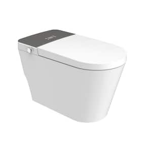 12 inch Smart Toilet Bidet 1.28 GPF Siphon jet Flush Elongated Toilet in White Seat Included with Built in Dryer