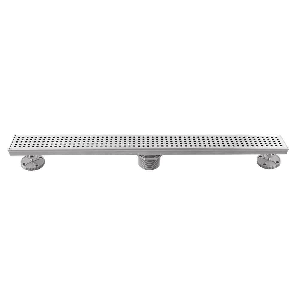 Mediterraneo 12 in. Square Lineal Shower Drain ZAD12S The Home Depot