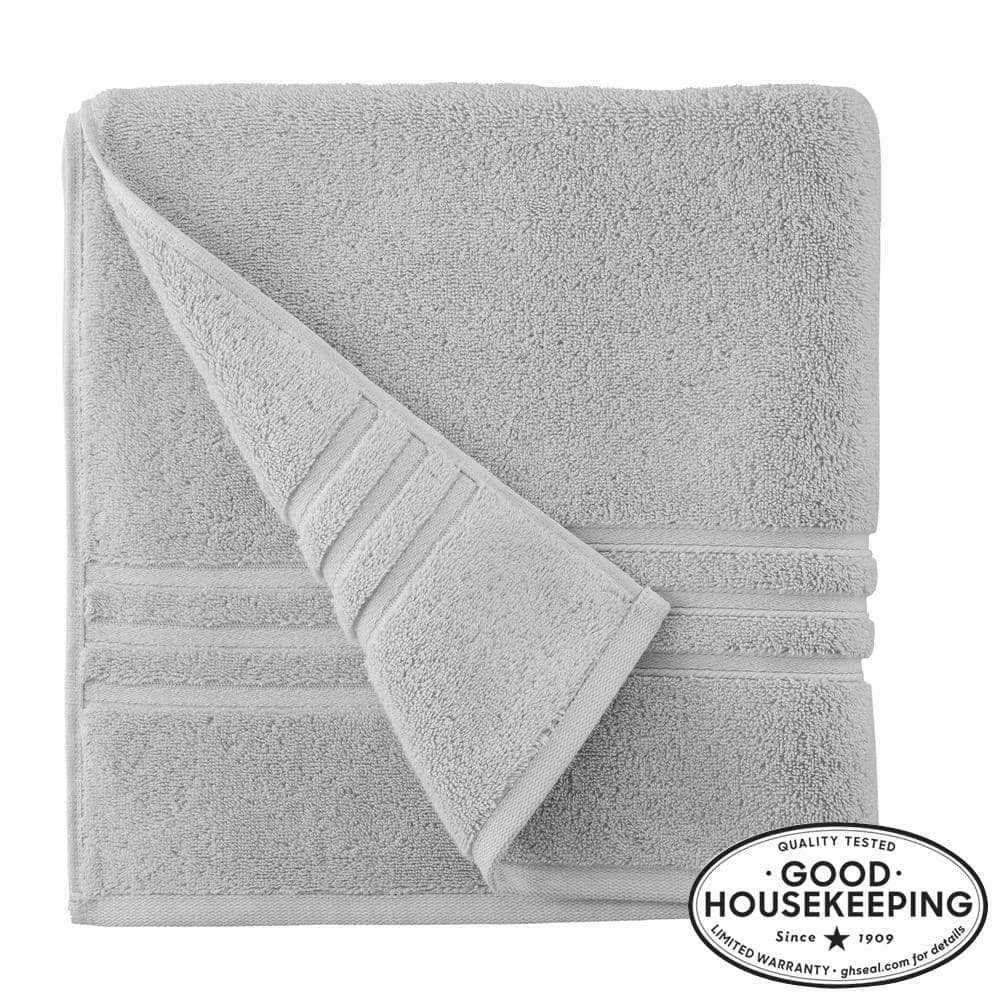 Home Decorators Collection Turkish Cotton Ultra Soft Shadow Gray Bath Towel  0615 BTHSHDW - The Home Depot