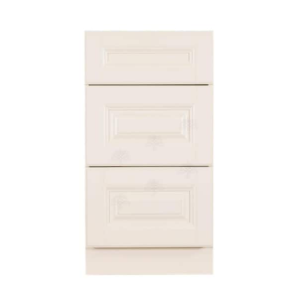 LIFEART CABINETRY Oxford Assembled 21 in. x 21 in. x 32 in. Bath Vanity Drawer Base Cabinet with 3 Drawers in Creamy White