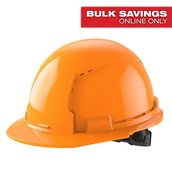 Milwaukee BOLT Orange Type 1 Class C Front Brim Vented Hard Hat with 6 Point Ratcheting Suspension
