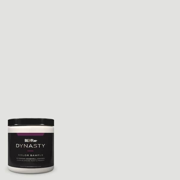 BEHR DYNASTY 8 oz. #BL-W13 Silver Polish Eggshell Enamel Stain-Blocking Interior Paint & Primer Sample