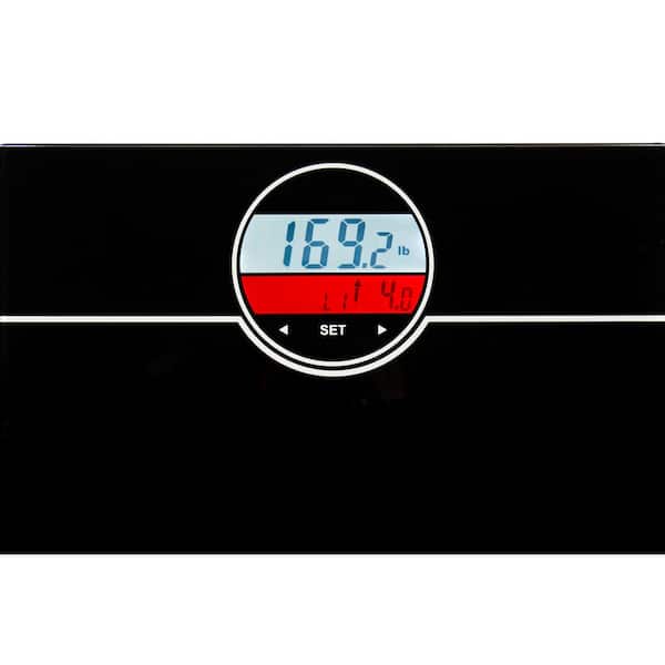 American Weigh Scales Bathroom Body Weight Scale Non-Slip Rubber Coated  Digital Large LCD Display 400LB Capacity