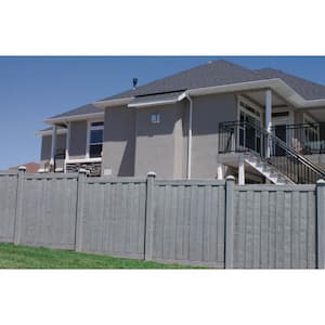 5 in. x 5 in. x 8-1/2 ft. Gray Composite Fence Corner Post