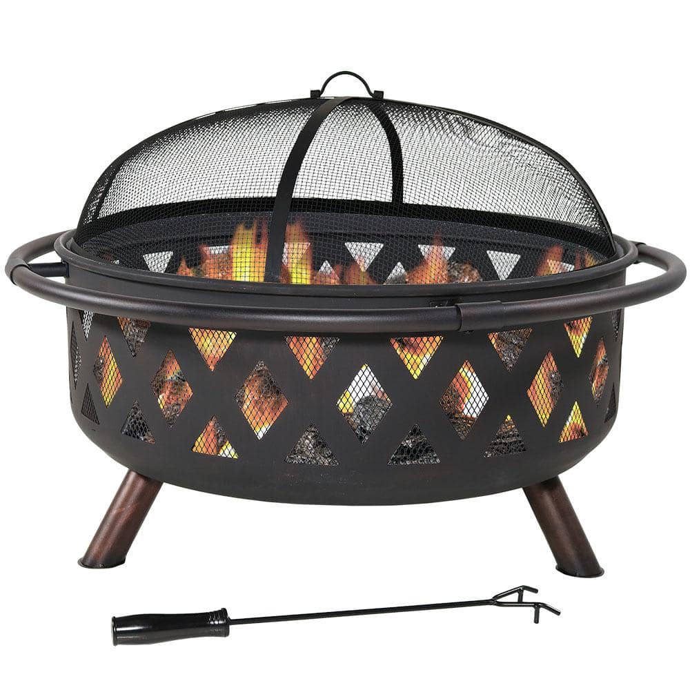 24x 36 Rectangle Steel Black Fire Pit Insert Bundle with Slide Grill –  Firebuggz