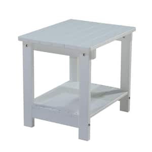 White Plastic Outdoor Patio Side Table, Coffee Table