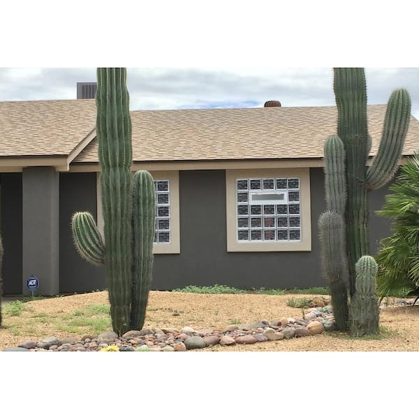 Clearly Secure - 31 in. x 13.5 in. x 3.125 in. Frameless Wave Pattern Vented Glass Block Window