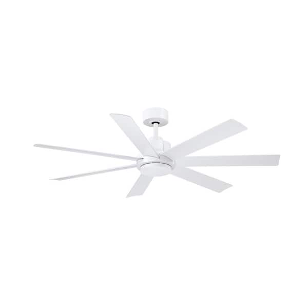 Pendry 56 in. Indoor/Outdoor Matte White Ceiling Fan
