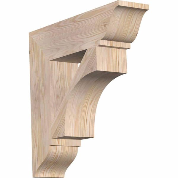 Ekena Millwork 5-1/2 in. x 24 in. x 24 in. Douglas Fir Westlake Traditional Smooth Bracket