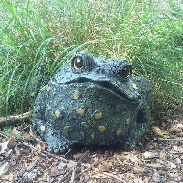 Toad Hollow 12 in. Jumbo Toad Collectible Garden Frog Statue 99816