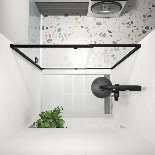 imperiol Modern 60 in. W x 71 in. H Pivot Swing Semi