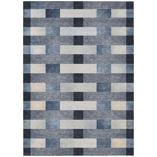 Chantille Machine Washable Indoor/Outdoor Abstract ACN2888 Blue 10 ft. x 14 ft. Area Rug