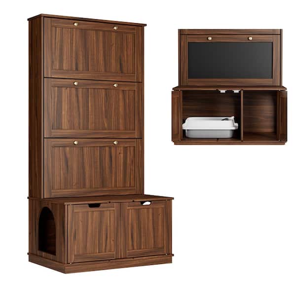 WIAWG 70 in. MultiFunctional Cat Litter Box Cat Litter Box Enclosure