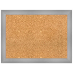 Flair Polished Nickel 31.88 in. x 23.88 in. Framed Corkboard Memo Board