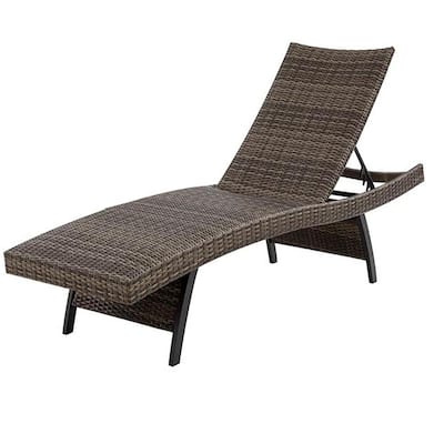 Bayside Commercial Padded Wicker Outdoor Chaise Lounge