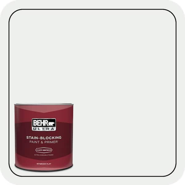 BEHR ULTRA 1 qt. #BL-W15 Frost Extra Durable Flat Interior Paint & Primer