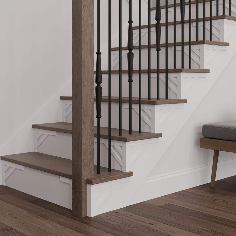 Embossed Birch Left Hand Stair Bracket for Elegant Stairways