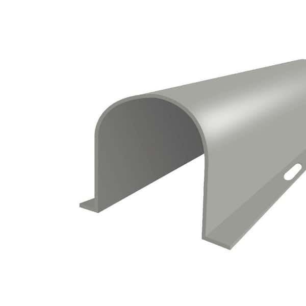 Wire Guard 3 in. x 5 ft. Flanged U-Channel Raceway, Gray